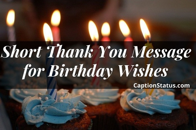 Short Thank You Message for Birthday Wishes