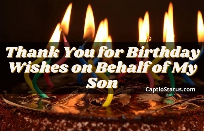 Thank You for Birthday Wishes on Behalf of My Son